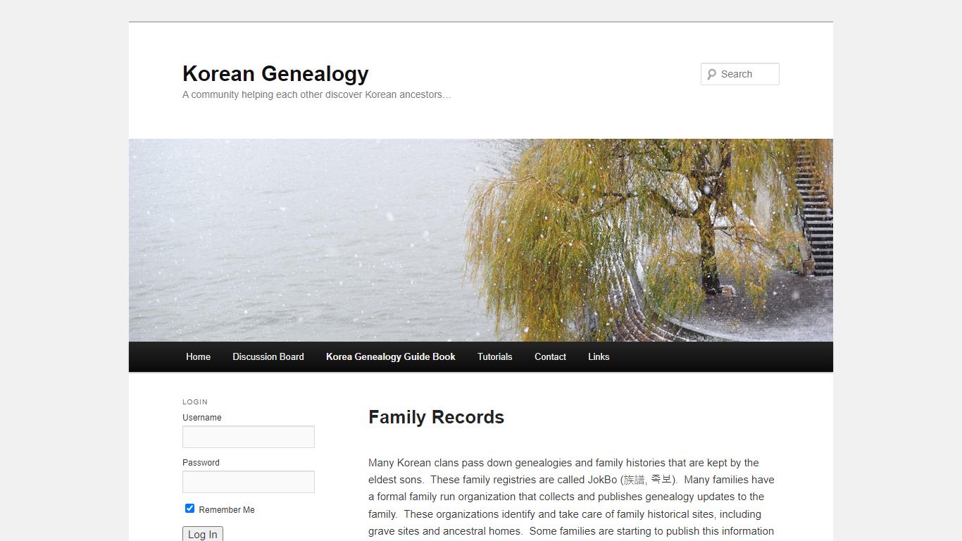 Family Records - Korean Genealogy