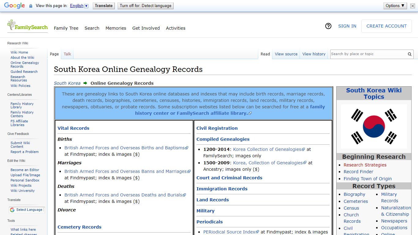 South Korea Online Genealogy Records • FamilySearch